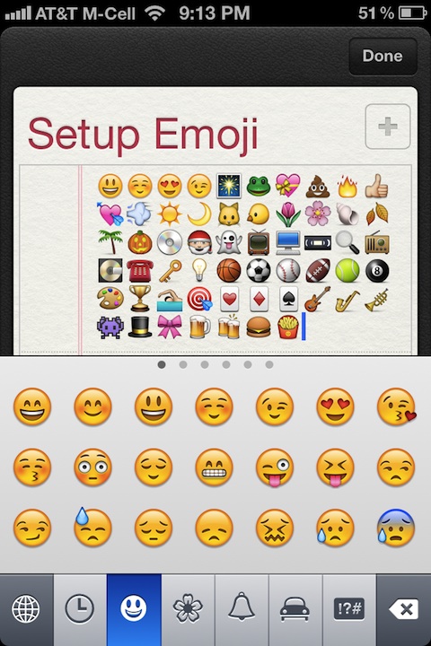 emoji in ios5