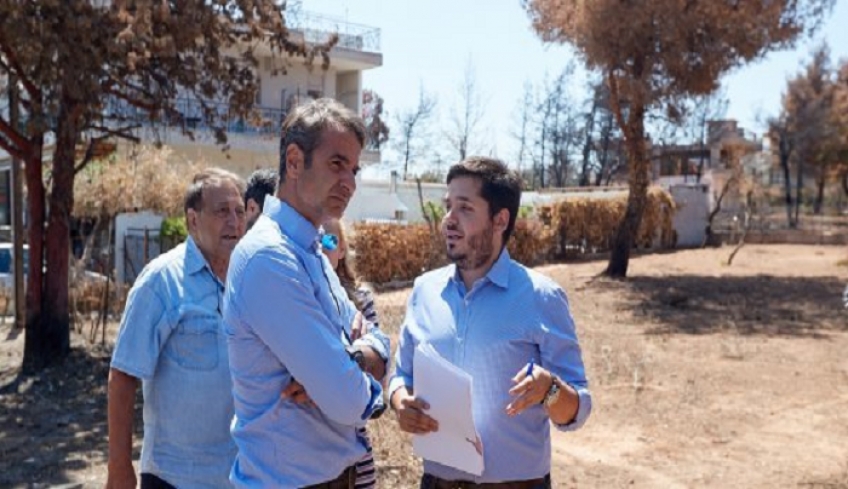 Στο Μάτι σήμερα το πρωί ο Κυριάκος Μητσοτάκης