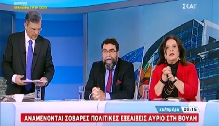 Χαμός: Μεγαλοοικονόμου εναντίον όλων στο ΣΚΑΪ – Ο Τσίπρας είναι λεβεντιά [βίντεο]