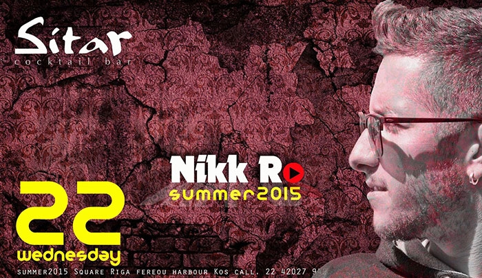 Ο Nikk Ro από σήμερα 22/04 στα Decks του "Sitar"