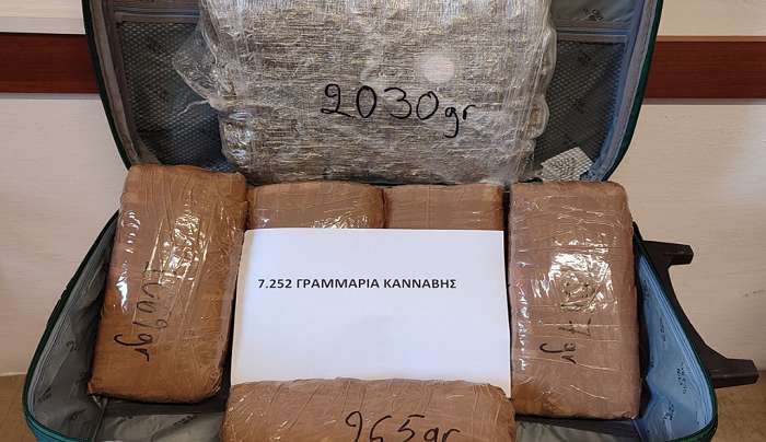 Προσωρινά κρατούμενος 34χρονος Αλβανός για μεταφορά 7,2 κιλών κάνναβης στη Ρόδο