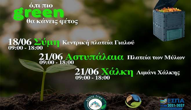 Συνεχίζεται αυτή την εβδομάδα σε Σύμη, Χάλκη και Αστυπάλαια η διανομή οικιακών κομποστοποιητών από τον ΦοΔΣΑ Νοτίου Αιγαίου – Ό,τι πιο Green θα κάνεις φέτος