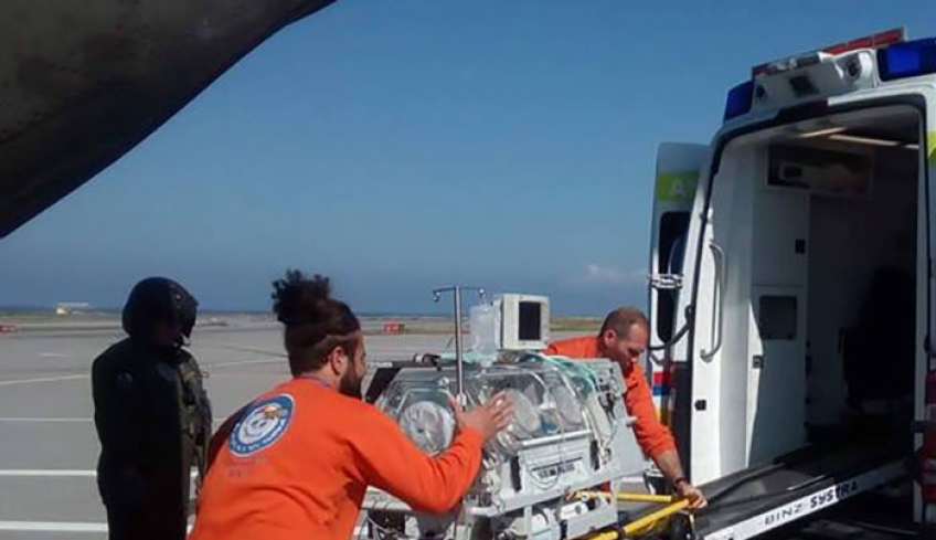 Αερογέφυρα ζωής από τη Ρόδο στο Ηράκλειο για νεογέννητο κοριτσάκι