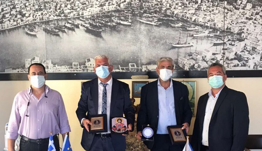 Επίσκεψη στο ΑΤ και τη Δημοτική Αρχή Μεγίστης από Αξιωματικούς και Αστυνομικούς Υπαλλήλους της ΕΛΑΣ