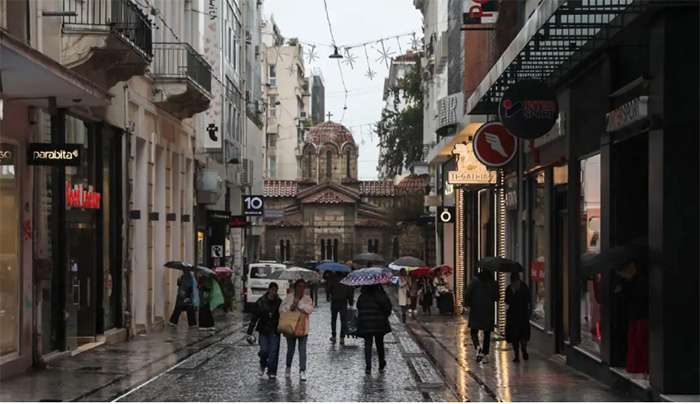 Στιγμιότυπο από το κέντρο της Αθήνας κατά την διάρκεια βροχόπτωσης, Τετάρτη 21 Ιανουαρίου 2026 (Φωτογραφία αρχείου / ΔΑΝΑΗ ΔΑΥΛΟΠΟΥΛΟΥ / EUROKINISSI)