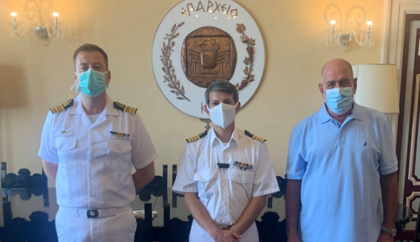Συνάντηση του Επάρχου Κω - Νισύρου με τον πρώην Λιμενάρχη Κω Πλοίαρχο ΛΣ Παντελή Χαμέτη