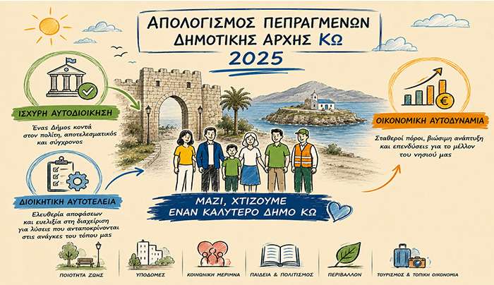 “Παρουσίαση Απολογισμού Πεπραγμένων Δημοτικής Αρχής 2025”.