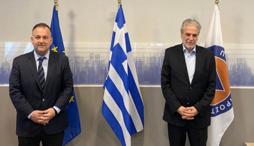 Συνάντηση εργασίας Ιωάννη Παππά με τον Υπουργό Κλιματικής Κρίσης και Πολιτικής Προστασίας, Χρήστο Στυλιανίδη