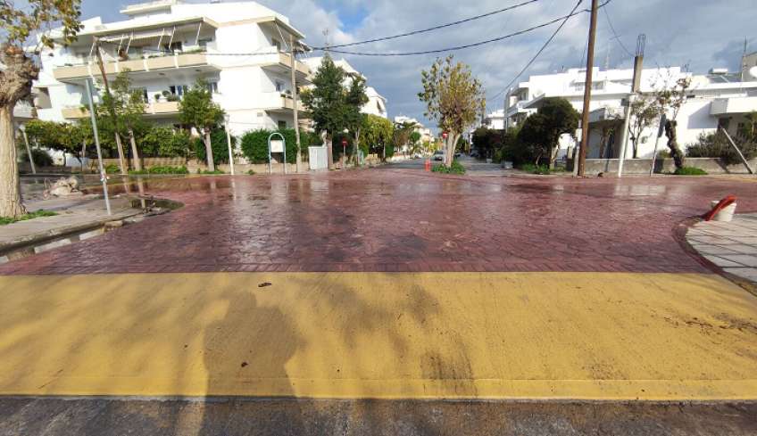 Ολοκληρώθηκαν οι εργασίες κατασκευής του κόμβου στο 1ο Γυμνάσιο Κω στο πλαίσιο του έργου «Κυκλοφοριακές παρεμβάσεις στην πόλη της Κω»