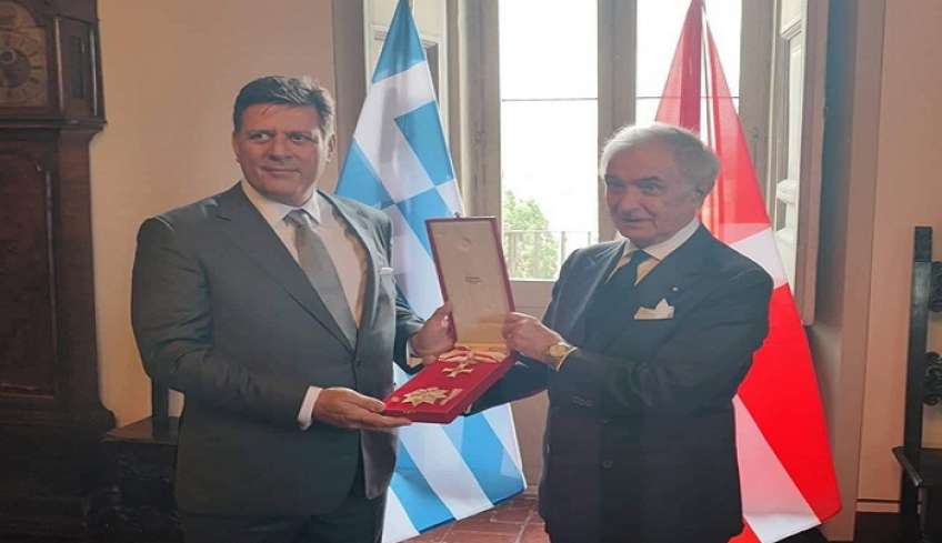 Παρασημοφορήθηκε ο Μ.Βαρβιτσιώτης από το Τάγμα Ιπποτών Ρόδου-Μάλτας