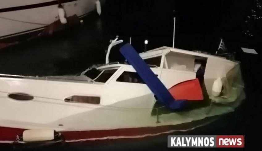 Μετανάστες με 2 μικρά σκάφη, εκ των οποίων το ένα έφερε Ελληνική σημαία, αποβιβάστηκαν στην προβλήτα στο Λαφάσι Καλύμνου.