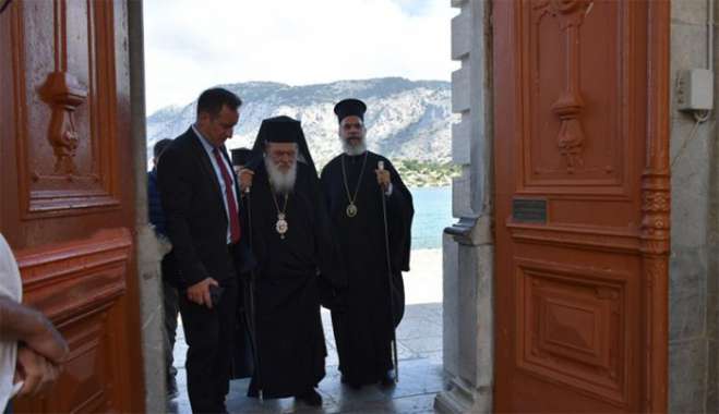 Προσκύνημα Ιερωνύμου στον Πανορμίτη – Συγκίνηση και τιμή για την τοπική Εκκλησία της Σύμης