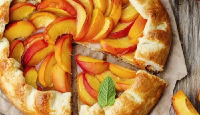 Τάρτα galette με ροδάκινα