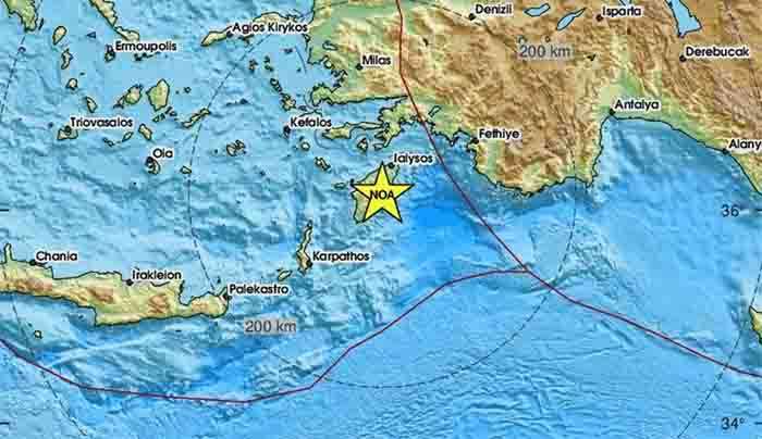 Σεισμός στη Ρόδο – Κοντά στη Λίνδο το επίκεντρο – Αισθητός στο νησί (pics)