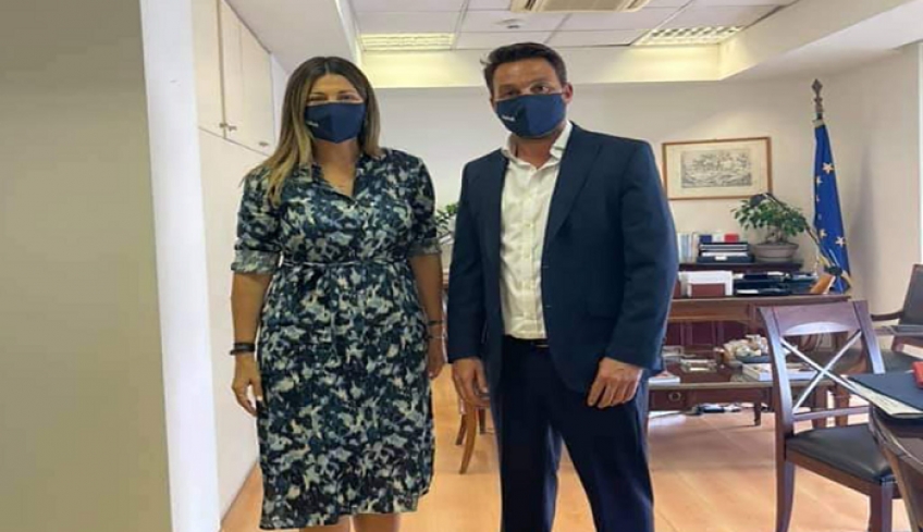 Συνάντηση εργασίας του Δημάρχου Χάλκης με την Υφυπουργό κα. Σοφία Ζαχαράκη